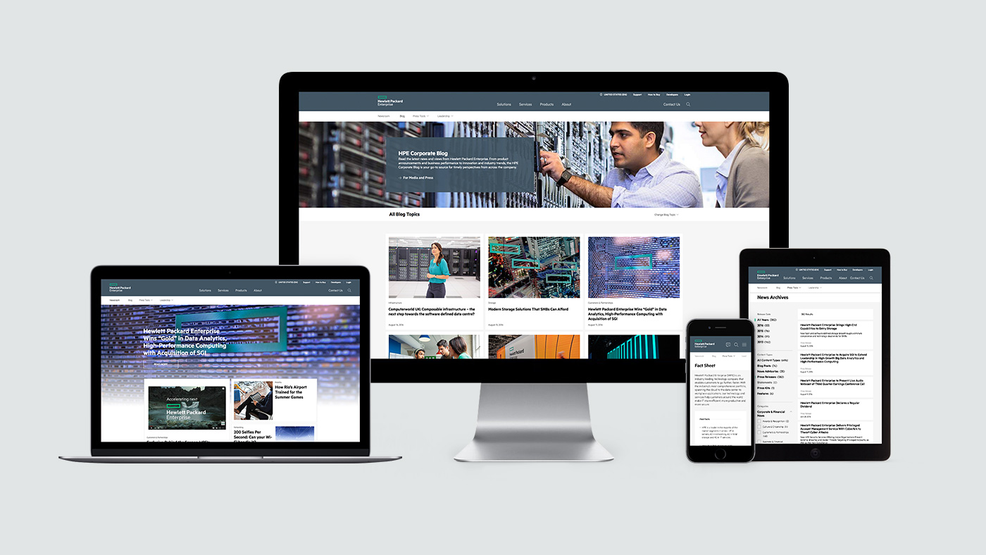 HPE Newsroom Desktop, Tablet & Mobile